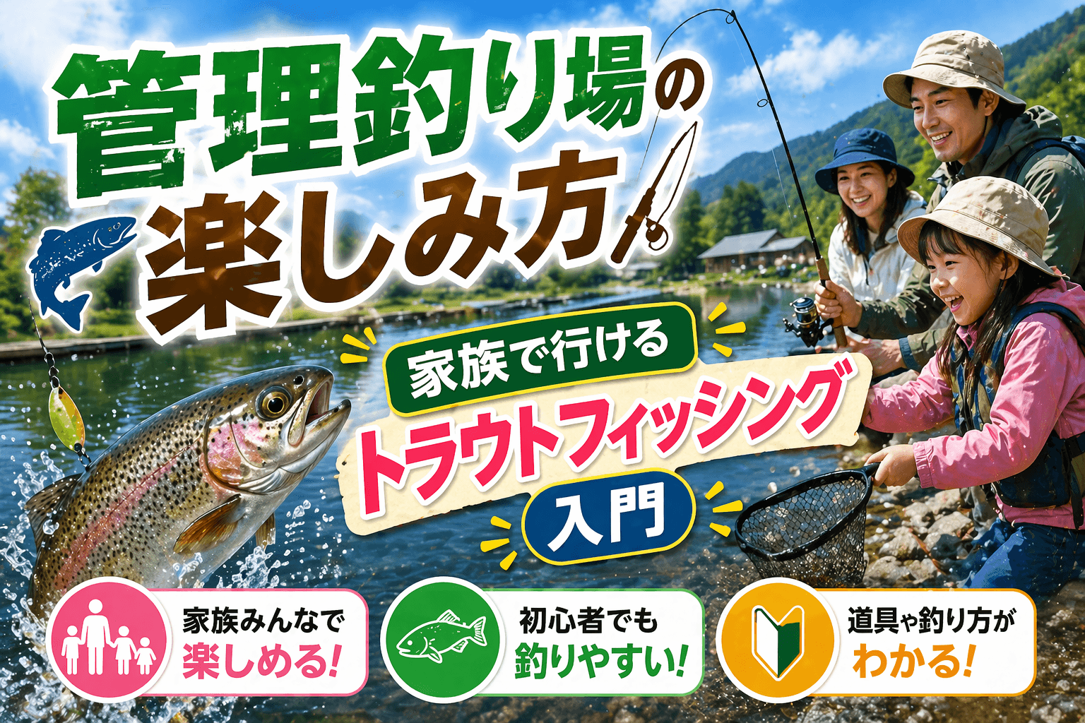 管理釣り場の楽しみ方|家族で行けるトラウトフィッシング入門