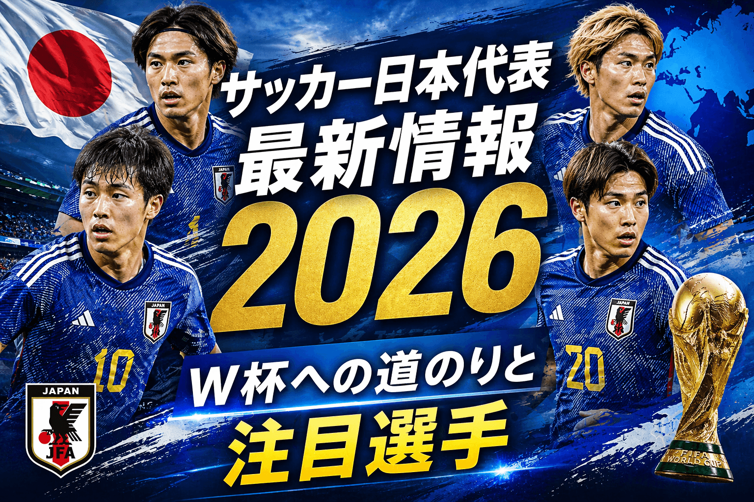 サッカー日本代表最新情報2026|W杯への道のりと注目選手