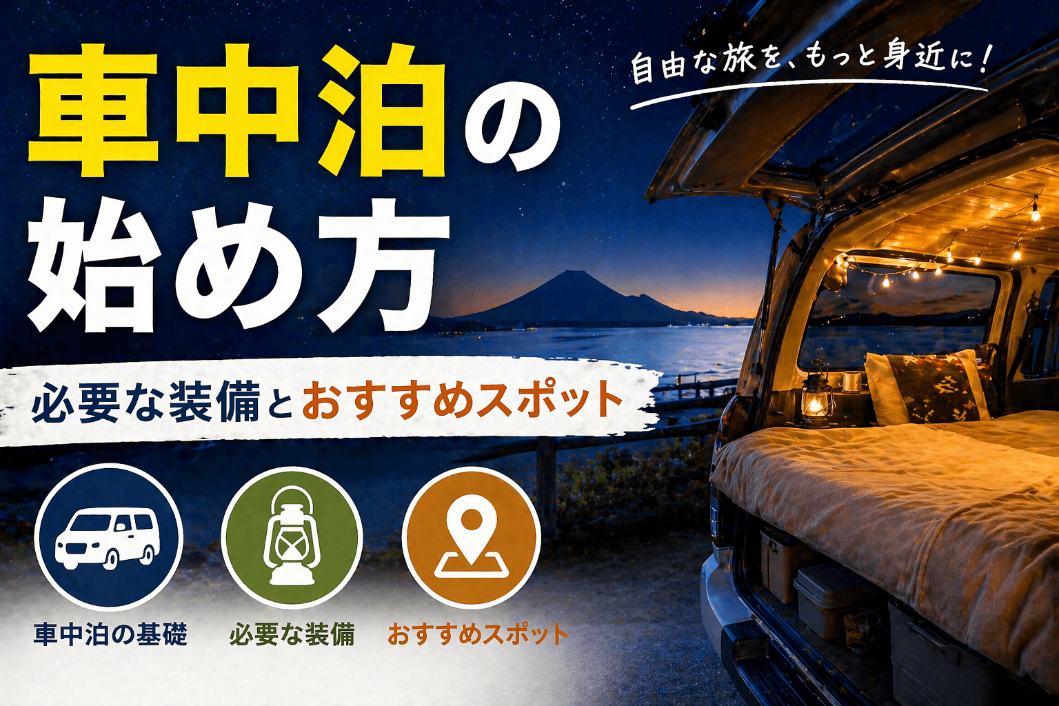 車中泊の始め方|必要な装備とおすすめスポット